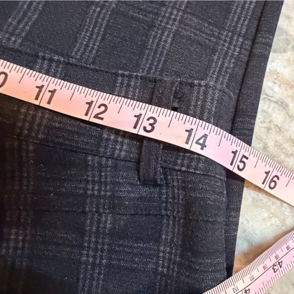 Westbound Slim Factor Fit Gray Plaid Trouser Pants Stretch Straight Leg Work S - Picture 7 of 9